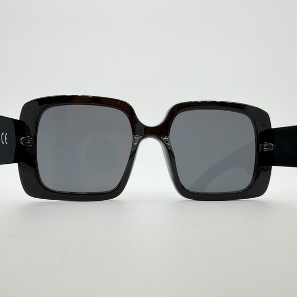 Oversized Square Sunglasses Black Retro Mod Thick Frame LS7180 UV400 Protection - Picture 7 of 8